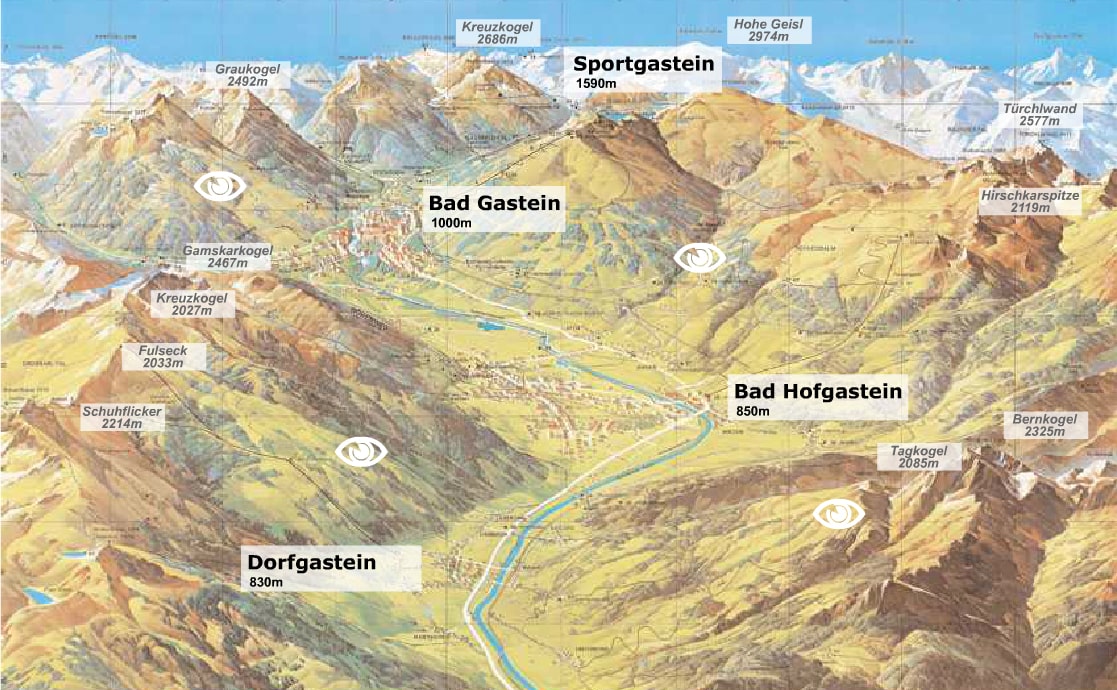 Vandringspass och vandringskartor för sommaren i Bad Gastein
