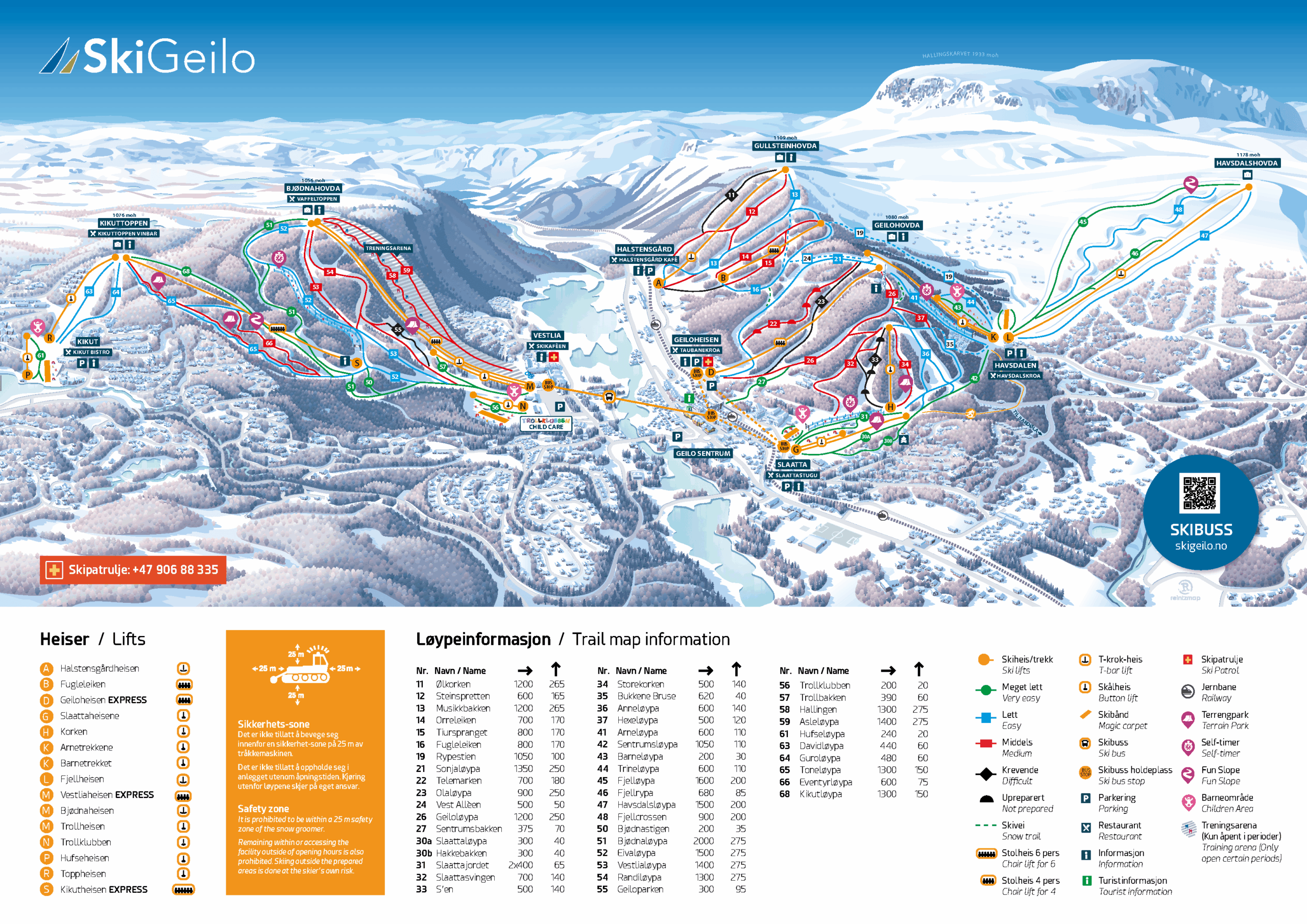 Geilo 24/25 pistkarta
