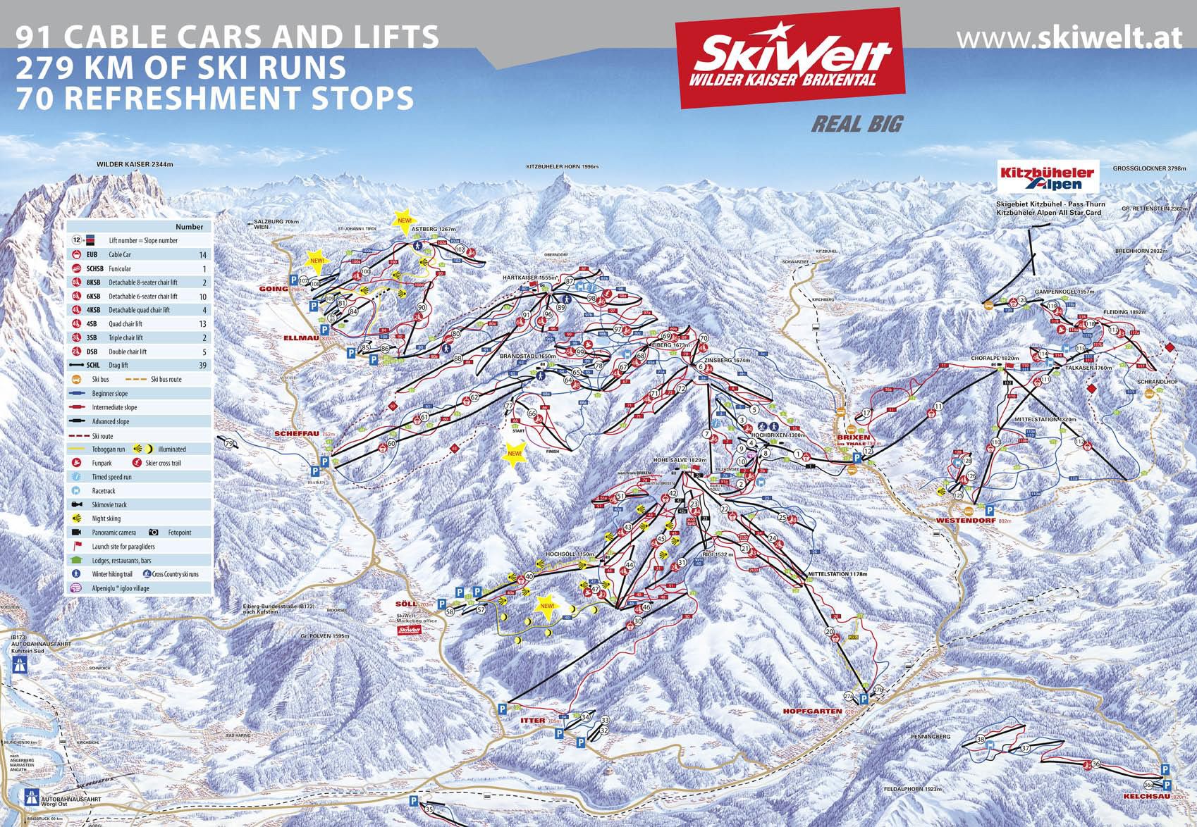 Westendorf pistkarta