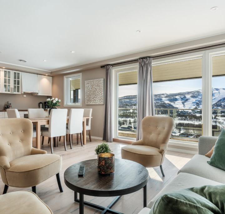 4-værelses m 2 bad lejlighed ”bygning D” max 6 pers. – Ustedalen Hotel og Resort