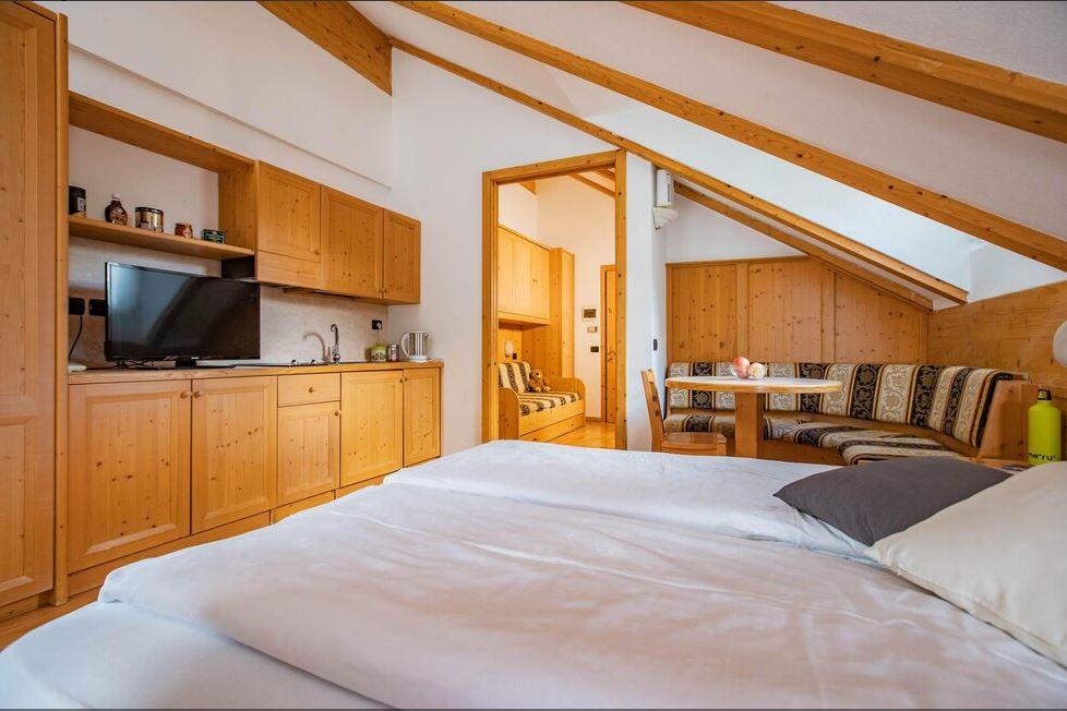 Studiolejlighed 30 m2 max 3 pers. – Garni Aparthotel Princess (Penia)